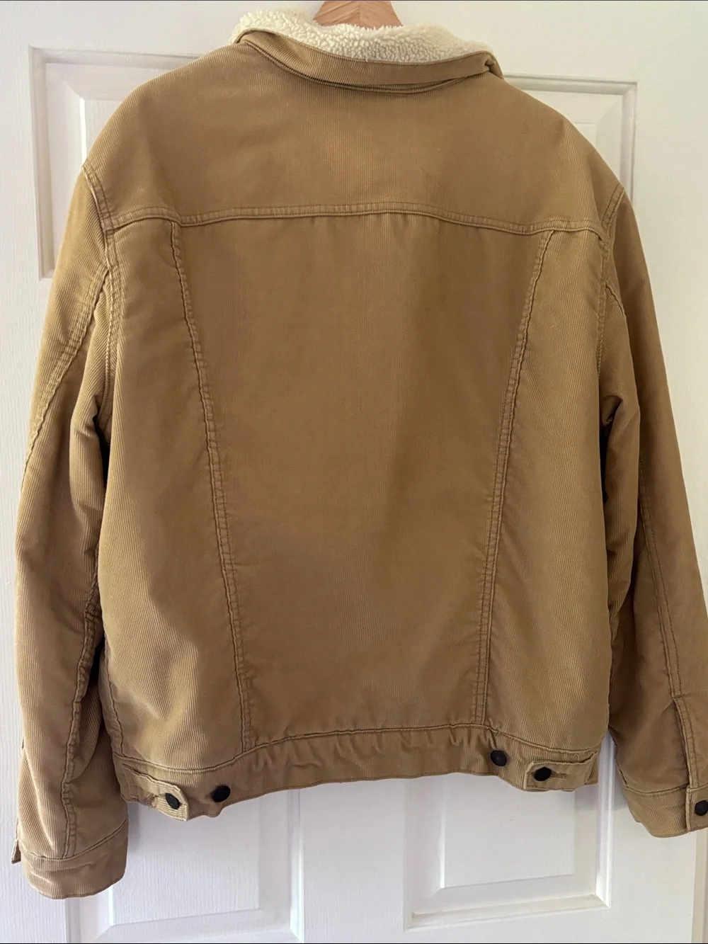 Levi's Tan Corduroy Sherpa-Lined Trucker Jacket Men’s Size Large - Picture 5 of 6